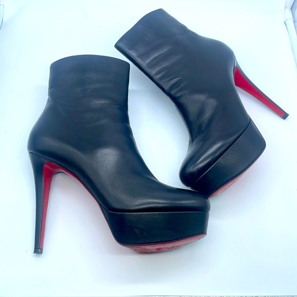 Christian Louboutin Shoes - Christian Louboutin Black Nappa leather Bianca Booty 120mm ankle boots 40.5